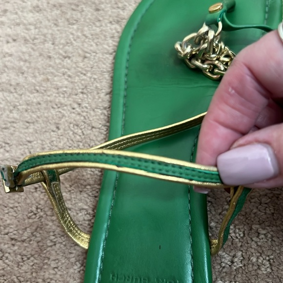 Tory Burch gold chain sandals size 9 - Picture 7 of 8